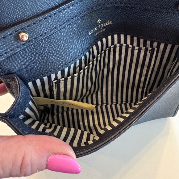 KATE SPADE Navy Cedar Street Cami Perforated crossbody/clutch purse. - Picture 5 of 5